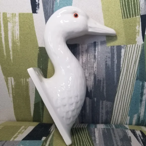 Vtg 1979 Japan Domain Ceramic Goose Wall Hook Farmhouse Apron Holder Cottage Cor - Picture 3 of 14